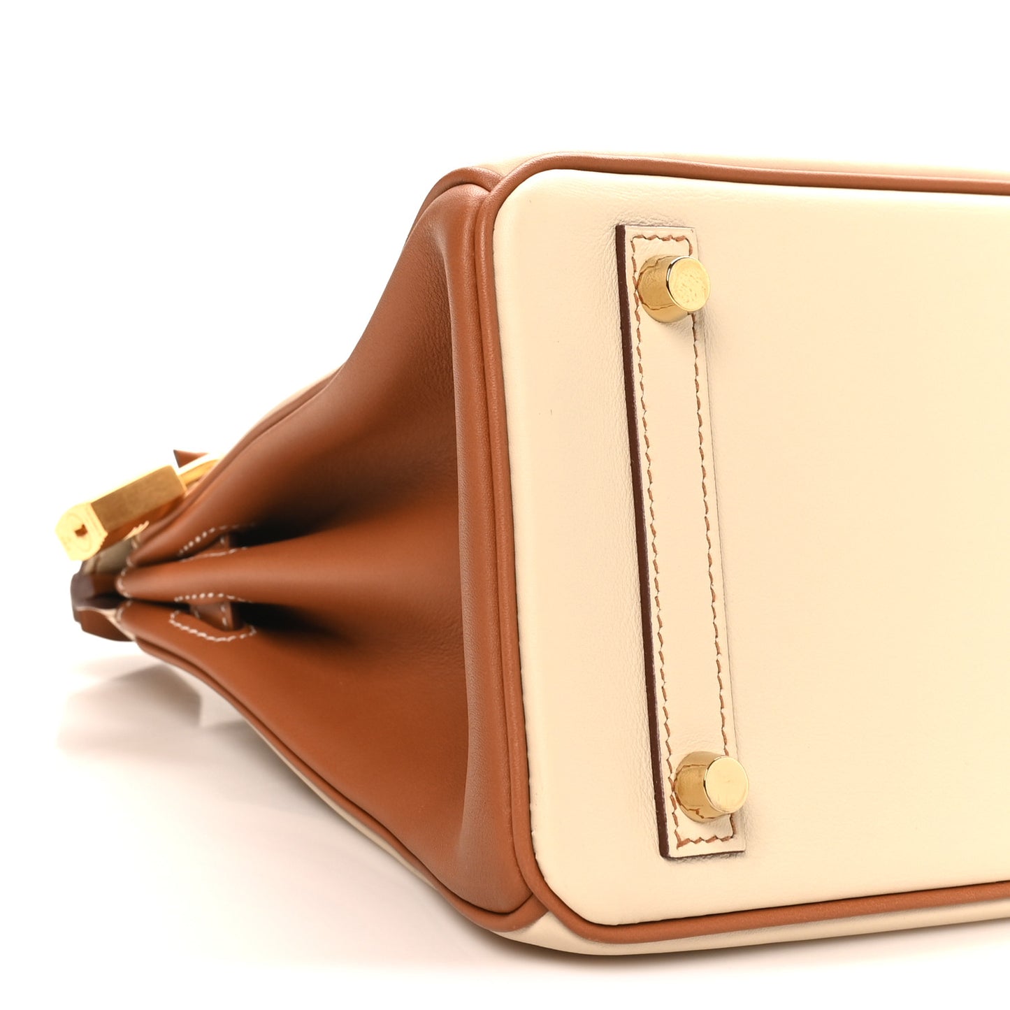 Swift Horseshoe Birkin 25 Craie Gold