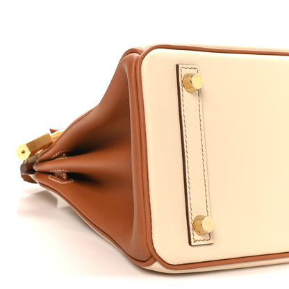 Hermes Swift Horseshoe Birkin 25 Craie Gold 9 of 11