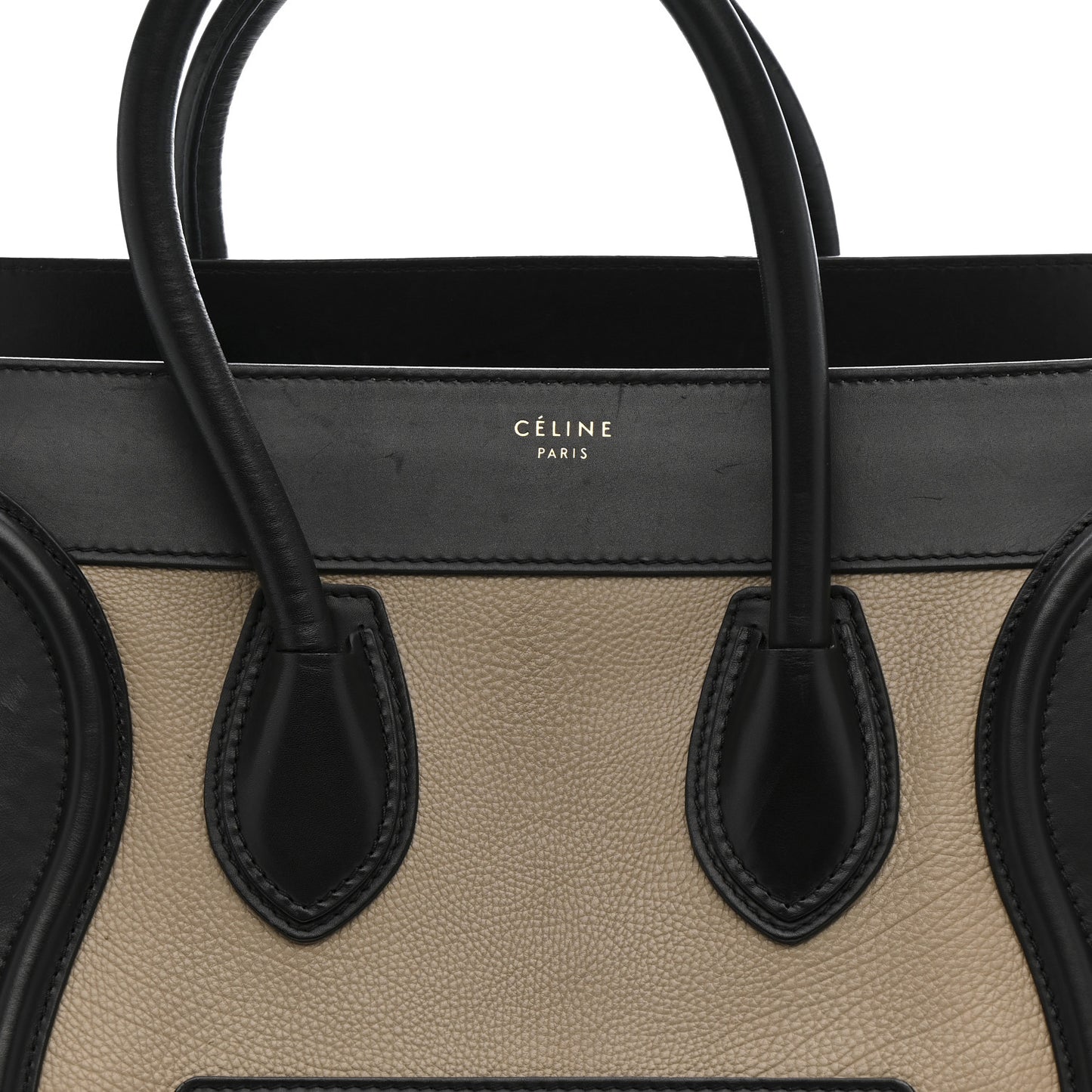 Elephant Calfskin Suede Mini Tri-Color Luggage Sand