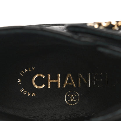 Chanel Shiny Lambskin Quilted Lace Up Combat Boots 36 Black 12 of 14