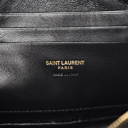 Saint Laurent Grain De Poudre Matelasse Monogram Mini Lou Camera Bag Black 6 of 10