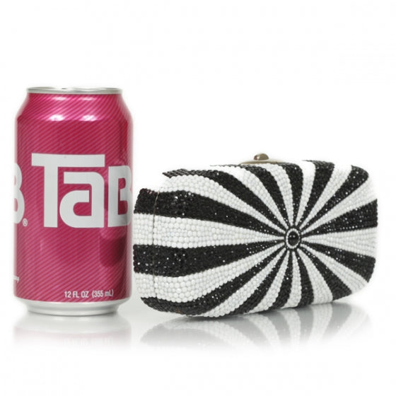 Judith Leiber Crystal Starburst Clutch Black White 2 of 9