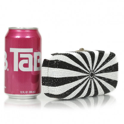 Judith Leiber Crystal Starburst Clutch Black White 2 of 9