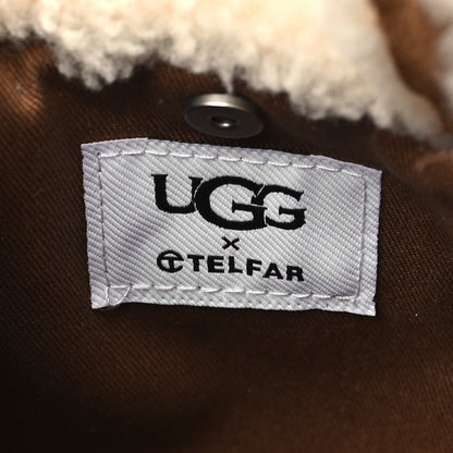 Telfar X UGG Suede shearling Small Shopping Bag Chestnut 6 of 8