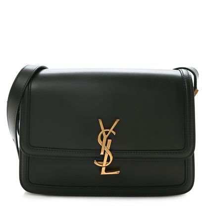 Saint Laurent Box Calfskin Monogram Medium Solferino Satchel Vert Fonce 1 of 10