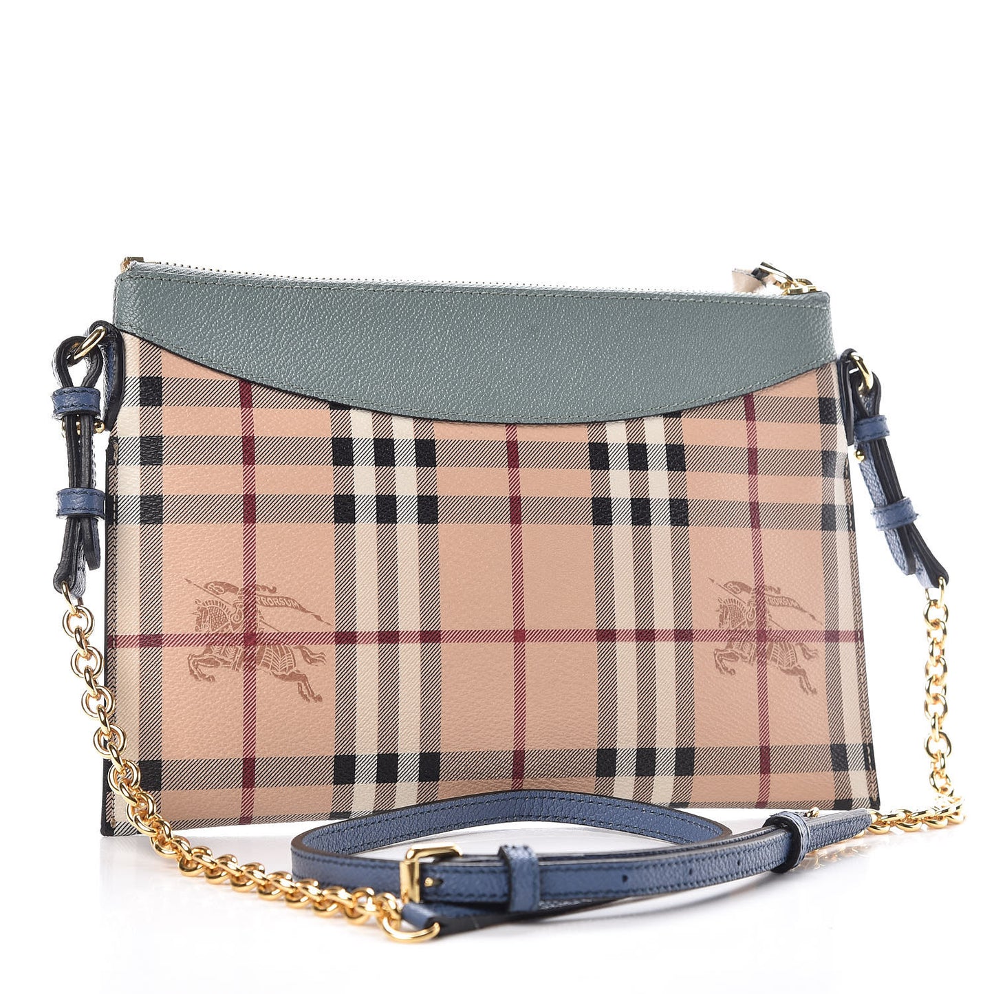 Haymarket Check Peyton Crossbody Clutch Bag Eucalyptus