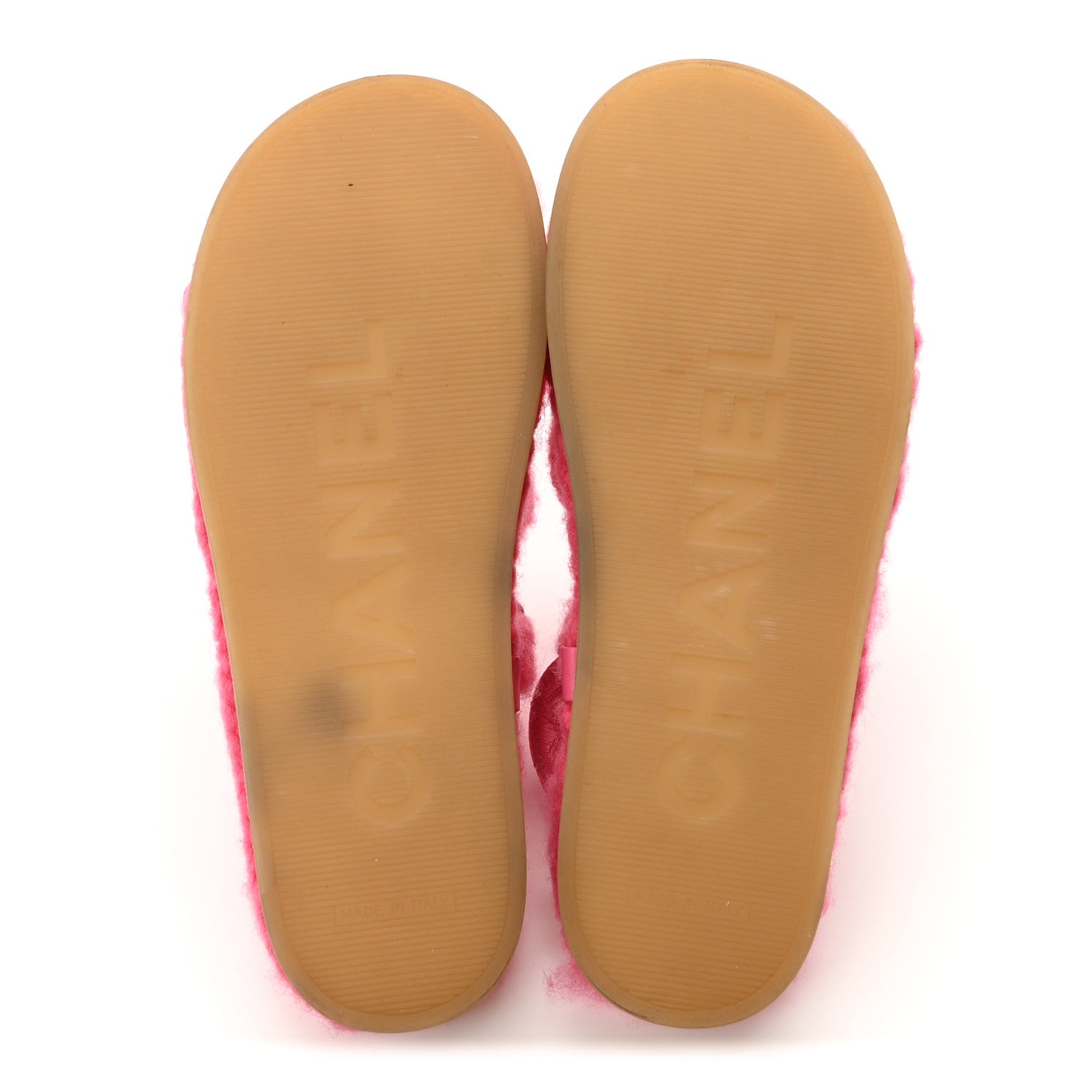 Chanel Cord Lambskin Quilted Logo Sandals 37 Pink 6 of 8