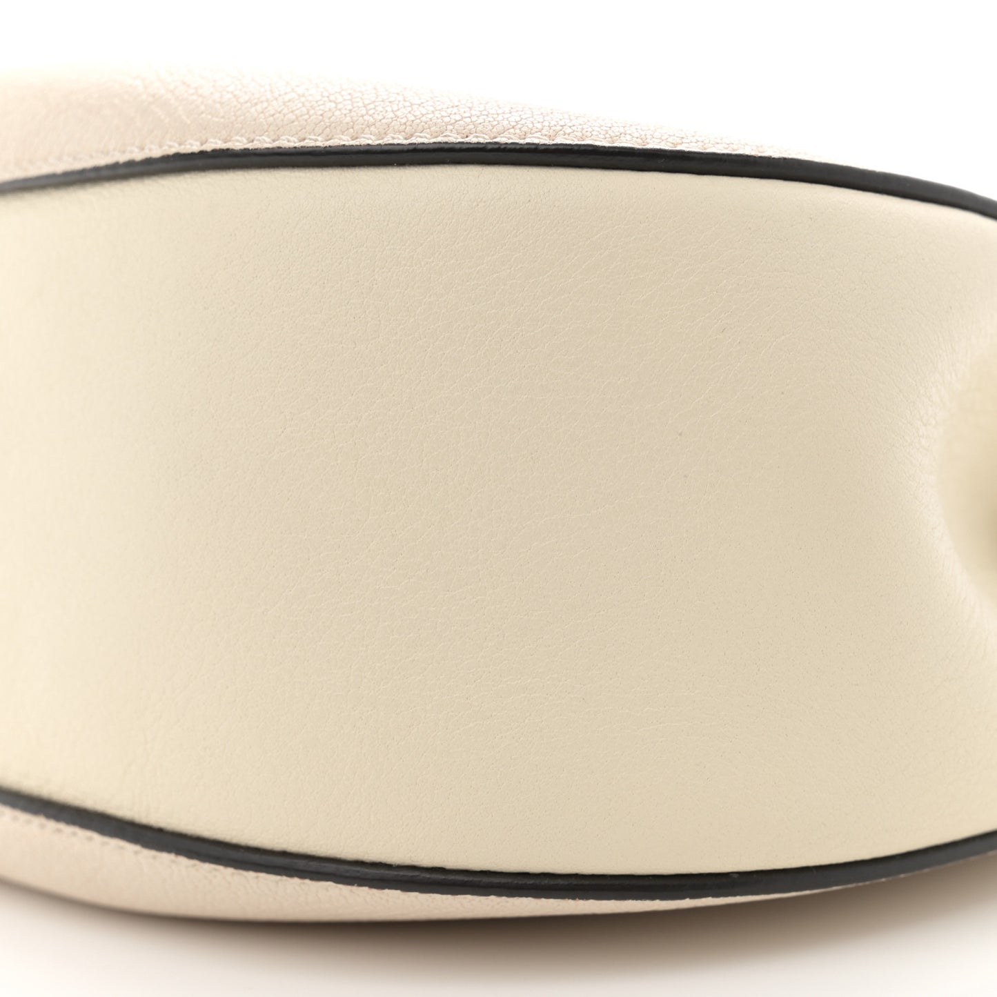 Grained Calfskin Drew Shoulder Bag Abstract White