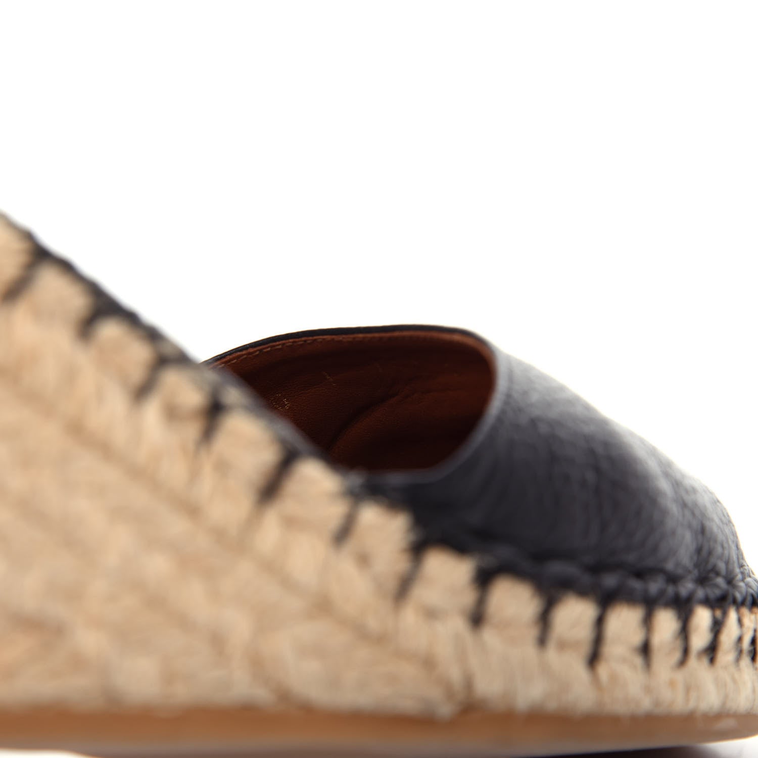 Valentino Garavani Grained Calfskin Rockstud Ankle Wrap Espadrille 15/85mm Wedges 41 Black Light Cuir 9 of 11