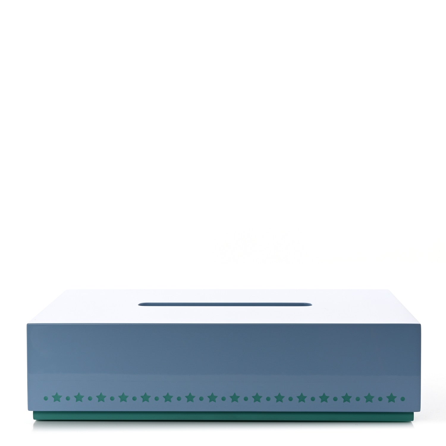 Hermes Lacquered Wood Western And Company Tissue Box Bleu Ciel Bleu Venise 1 of 7