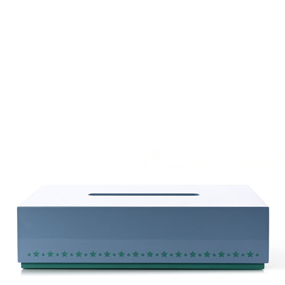 Hermes Lacquered Wood Western And Company Tissue Box Bleu Ciel Bleu Venise 1 of 7