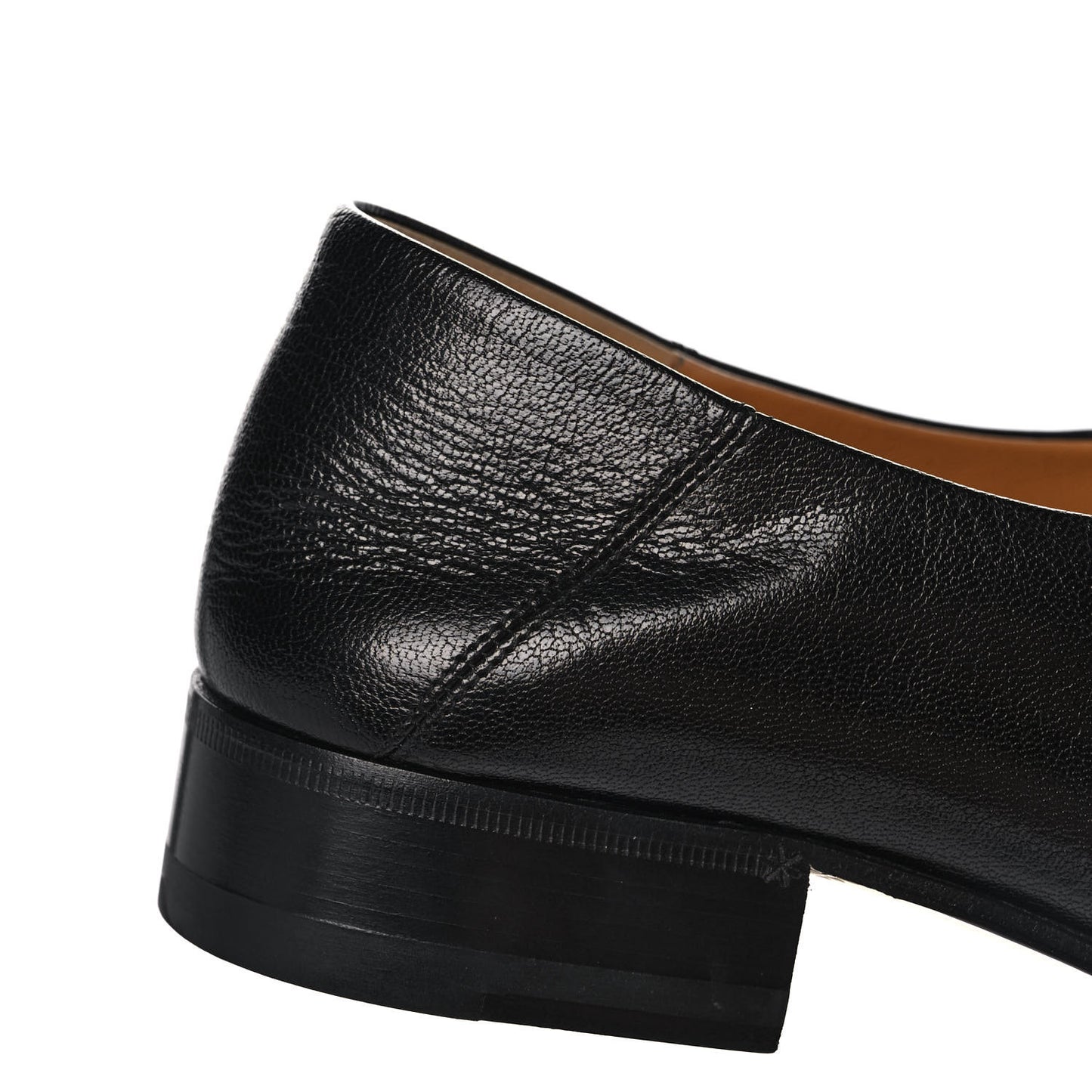 Goatskin Womens Horsebit Mid-Heel Loafers 39 Black