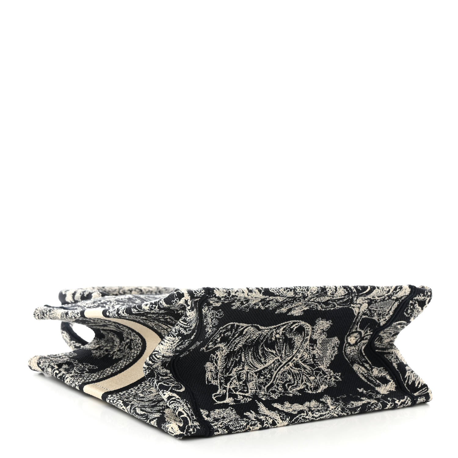 Christian Dior Canvas Embroidered Small Dioriviera Toile De Jouy Book Tote Blue 4 of 11