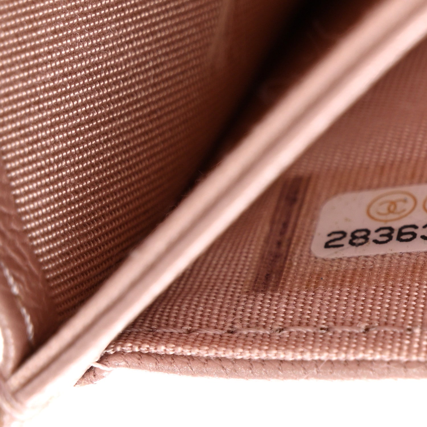 Chanel Goatskin Camellia Embossed Card Holder Wallet Light Pink 8 of 8