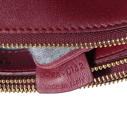 Celine Lambskin Small Trio Crossbody Bag Burgundy 7 of 7