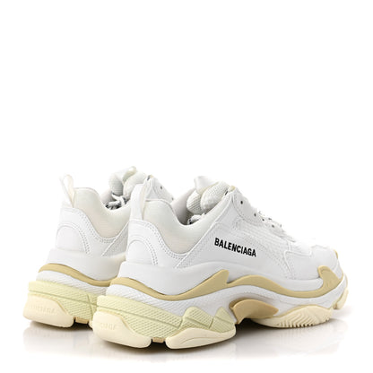 Balenciaga Fabric Mesh Womens Triple S Sneakers 39 White 4 of 6