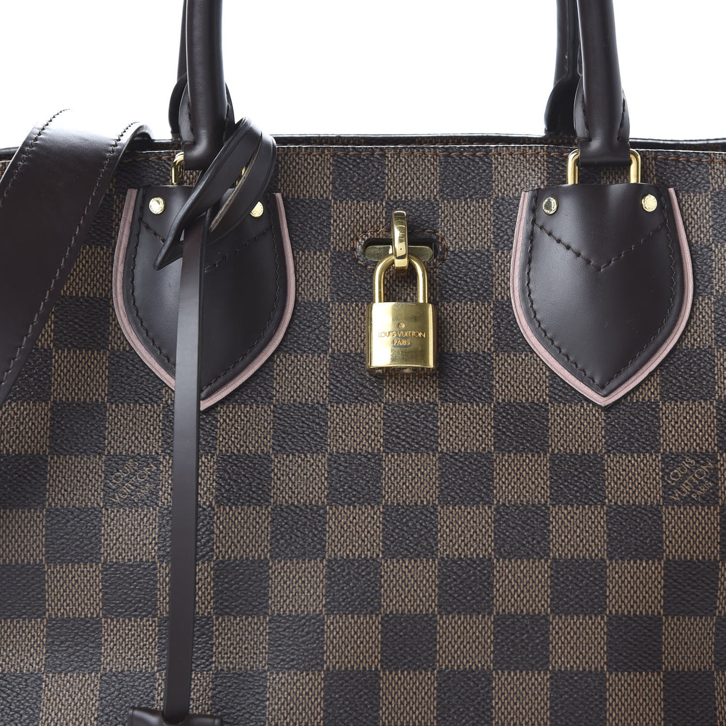 Cuir Taurillon Damier Ebene Normandy Magnolia