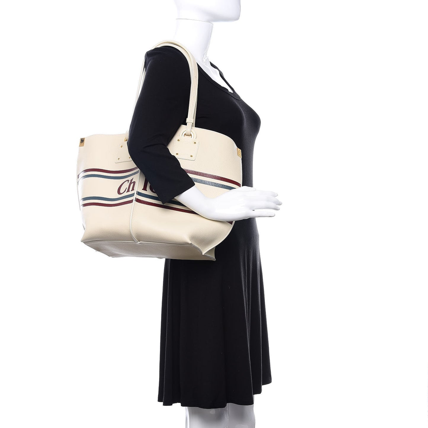 Smooth Calfskin Medium Vick Tote Off White