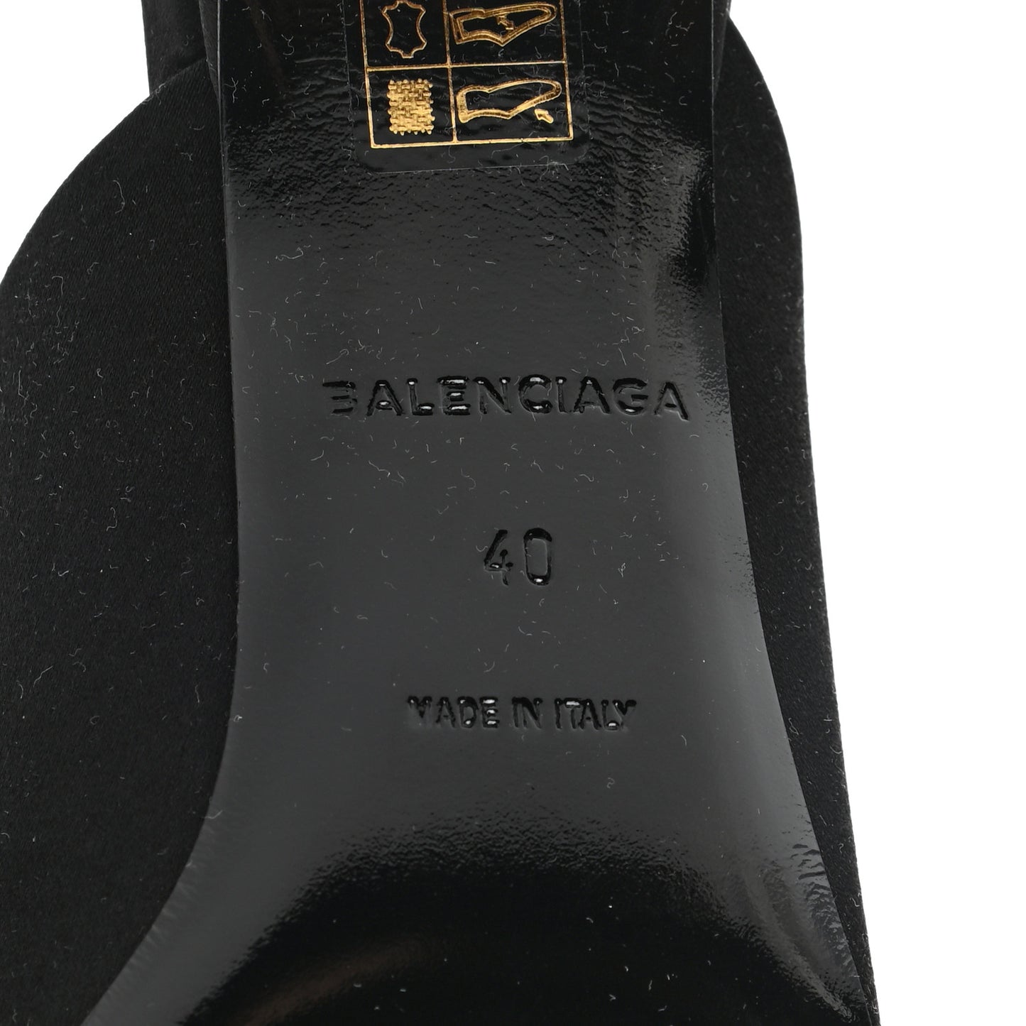 Satin Pointed Toe Knife Mules 40 Black