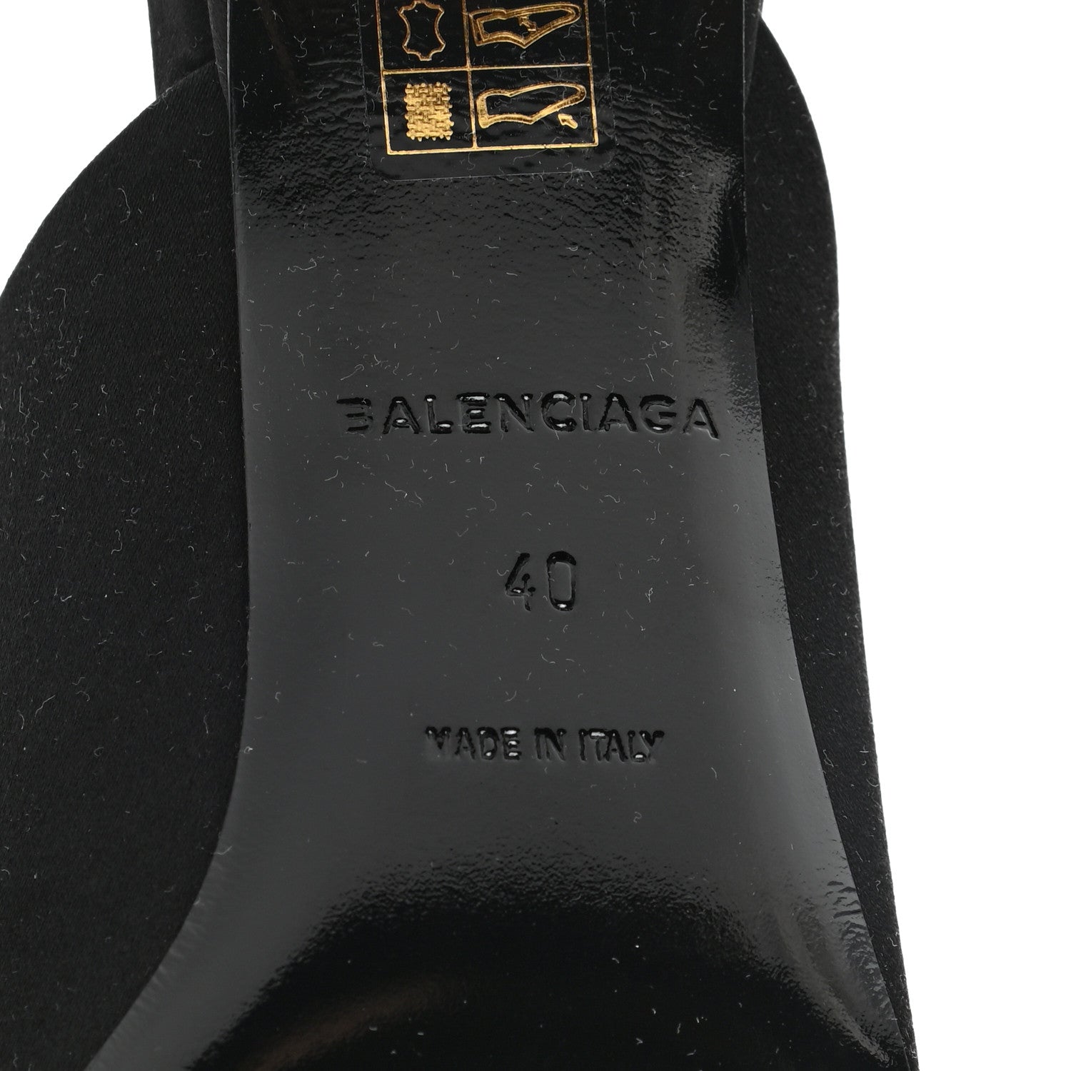Balenciaga Satin Pointed Toe Knife Mules 40 Black 6 of 9