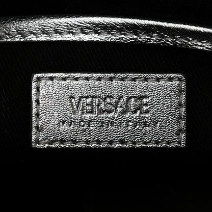 Versace Metallic Nappa Quilted Virtus Mini Camera Bag Silver 6 of 10