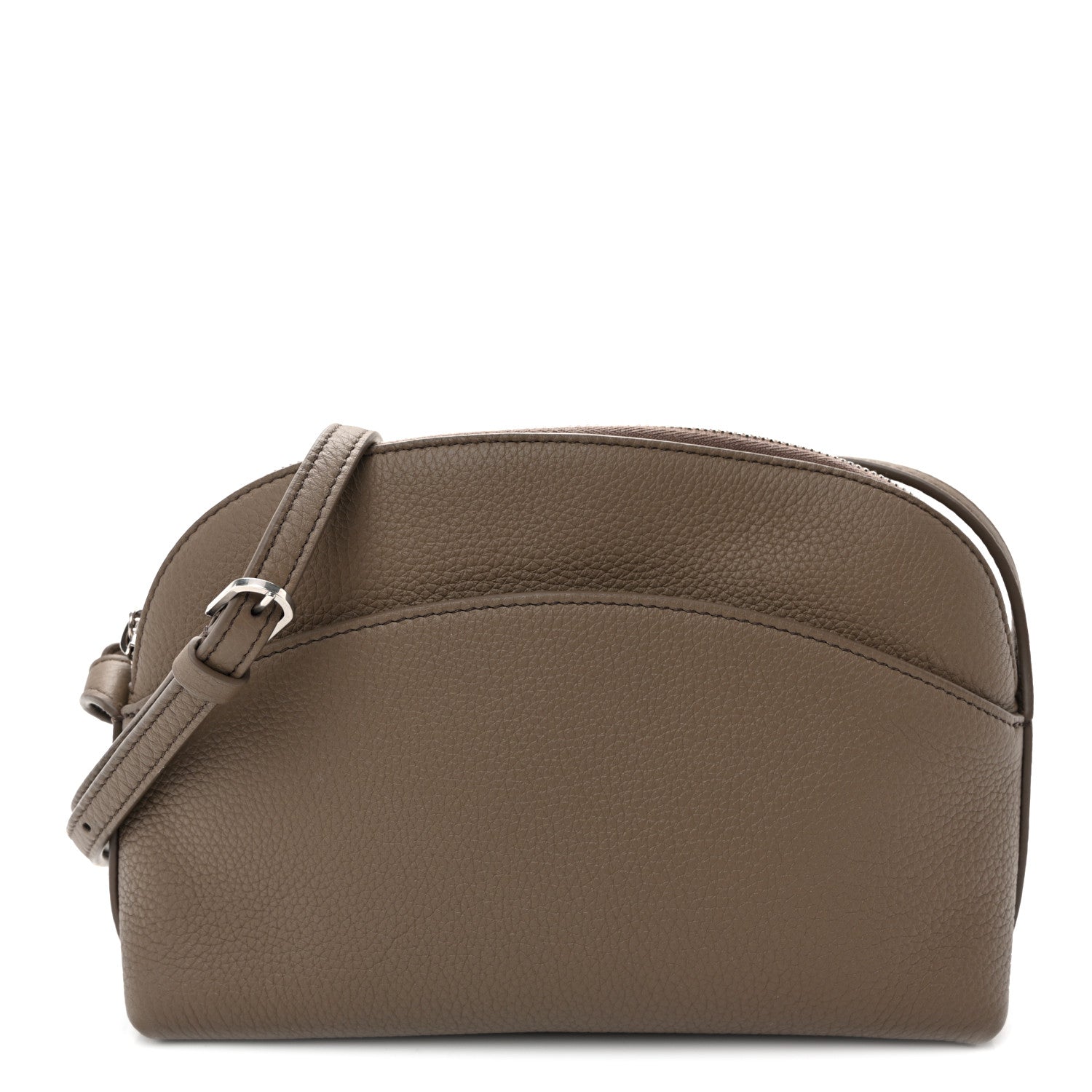 The Row Grained Calfskin Annie E/W Crossbody Bag Smoked Taupe 1 of 8