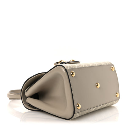 Gucci GG Snakeskin Mini Horsebit 1955 Top Handle Flap Bag Beige Mystic White Oatmeal 4 of 10