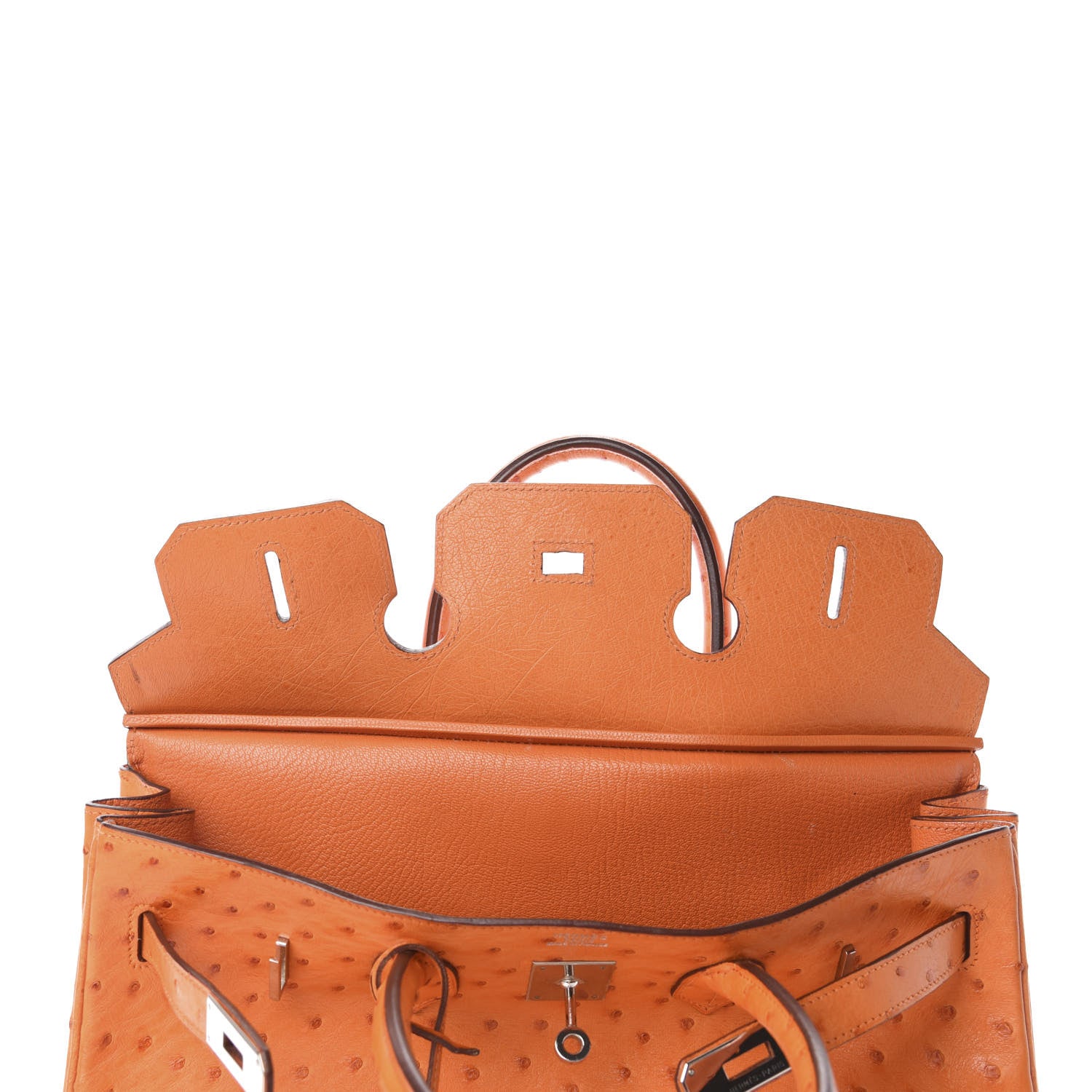 Hermes Ostrich Birkin 35 Orange 19 of 41