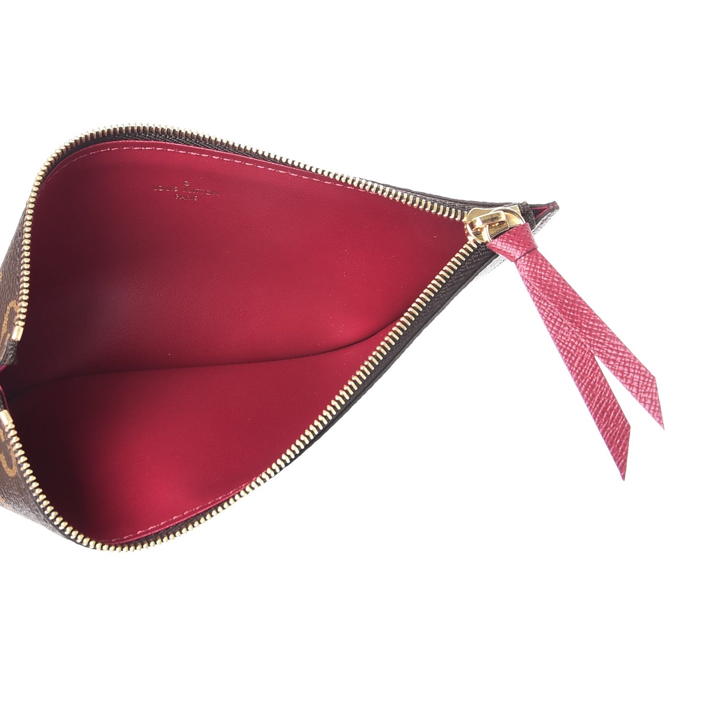 Monogram Felicie Chain Wallet Zippered Insert Fuchsia