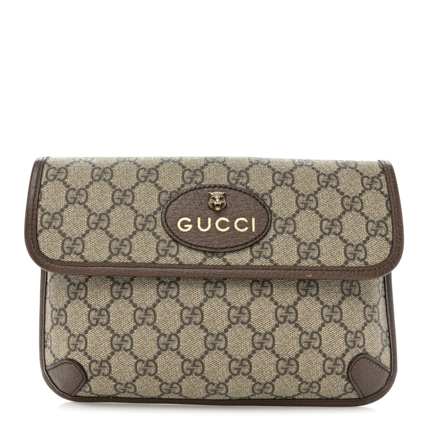 GG Supreme Monogram Neo Vintage Web Belt Bag Brown