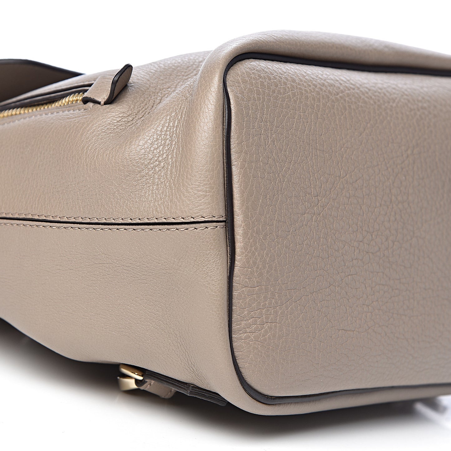 Suede Calfskin Small Faye Backpack Motty Grey