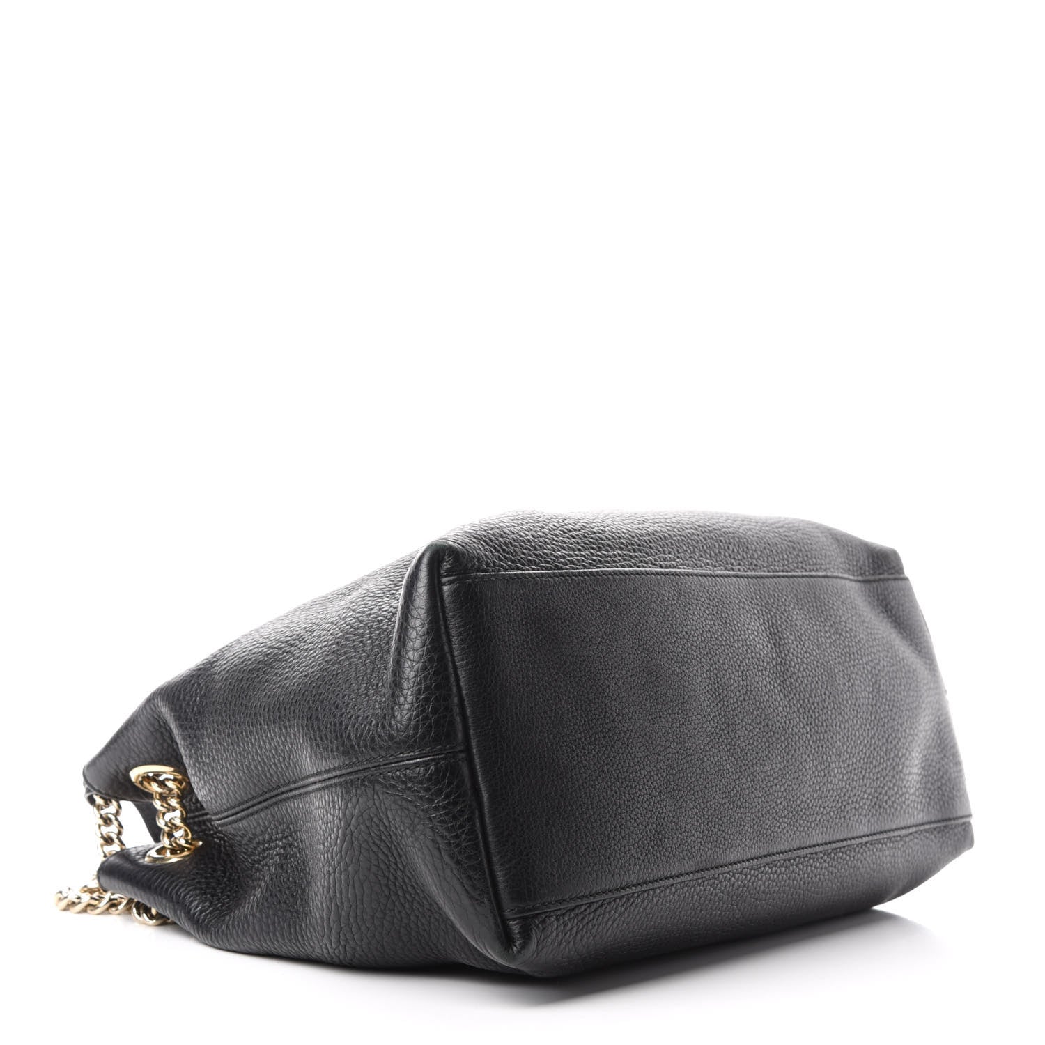 Gucci Pebbled Calfskin Medium Soho Chain Shoulder Bag Black 4 of 9
