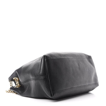 Gucci Pebbled Calfskin Medium Soho Chain Shoulder Bag Black 4 of 9