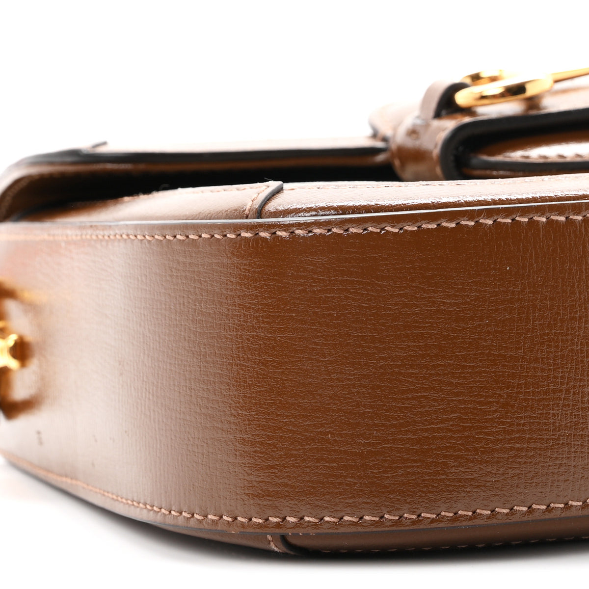 Gucci GG Supreme Monogram Web Mini Horsebit 1955 Shoulder Bag Beige Brown Sugar 9 of 11