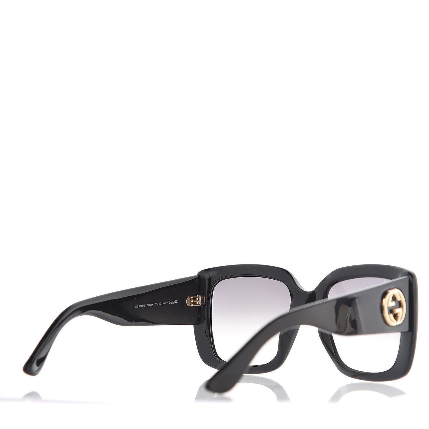 Acetate Square Frame Sunglasses GG3814S Black