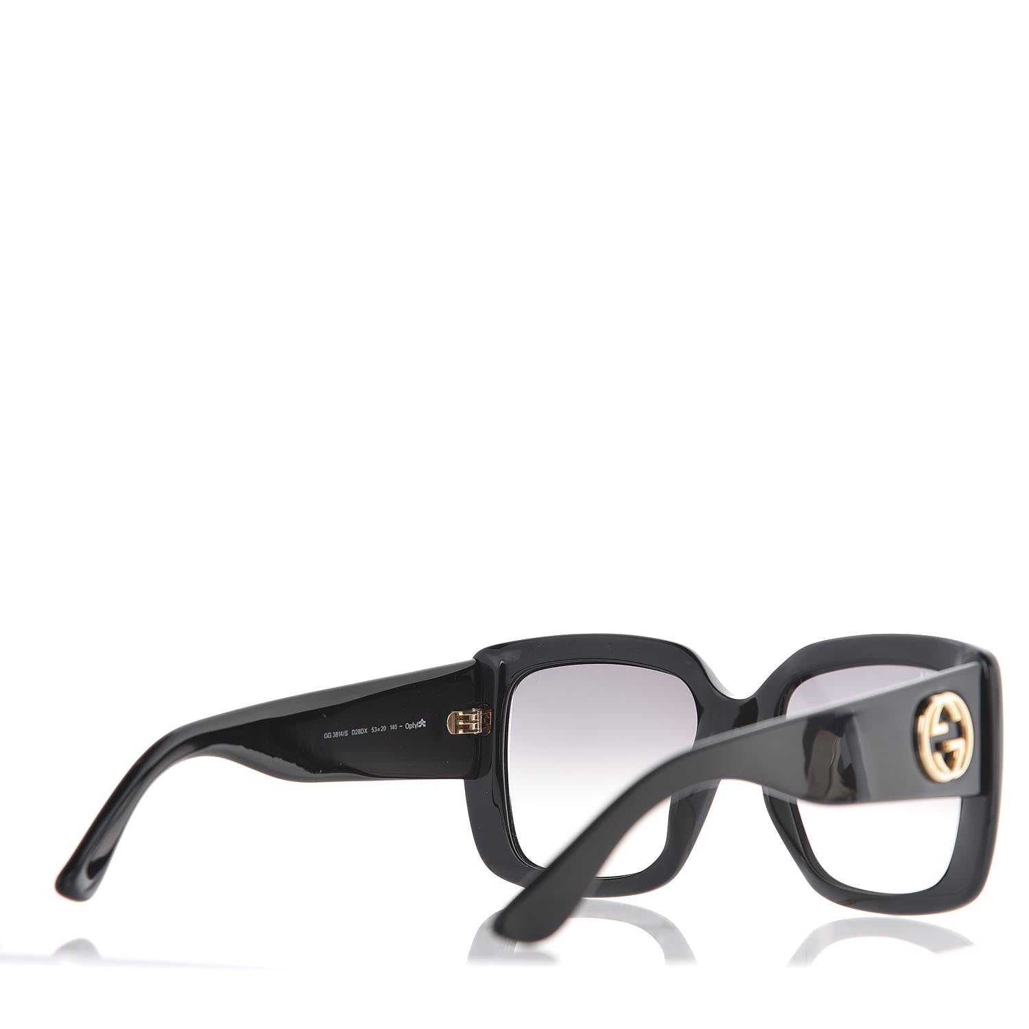Gucci Acetate Square Frame Sunglasses GG3814S Black 4 of 8