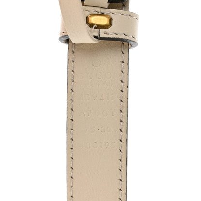 Gucci Calfskin Double G 20mm Belt 75 30 Mystic White 4 of 5