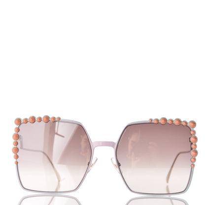 Fendi Square Dots Sunglasses FF 0259/S Gold 2 of 7