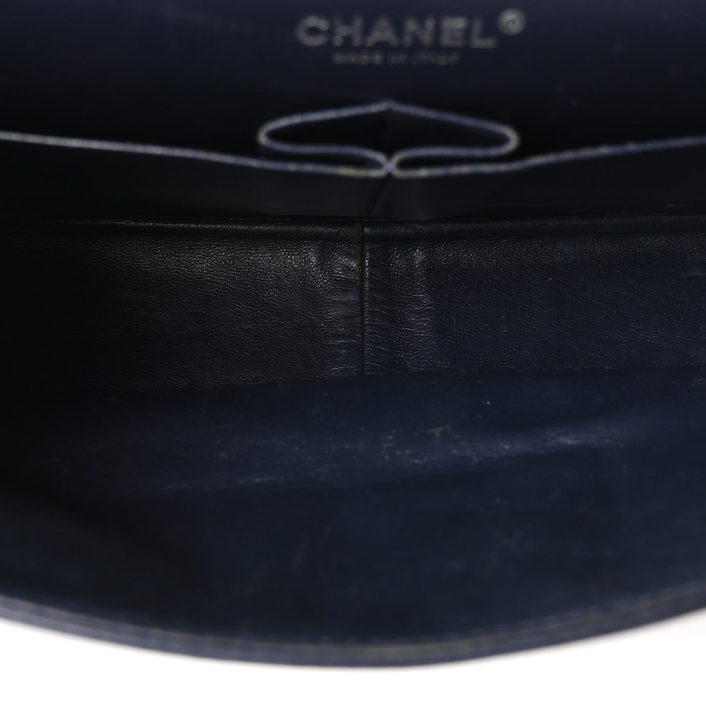 Aged Calfskin Quilted 2.55 Reissue 227 Flap Navy Blue