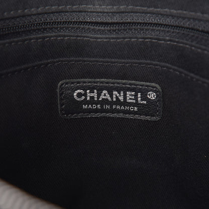 Chanel Grained Vegetal Calfskin Small Urban Shopping Tote Black 7 of 11