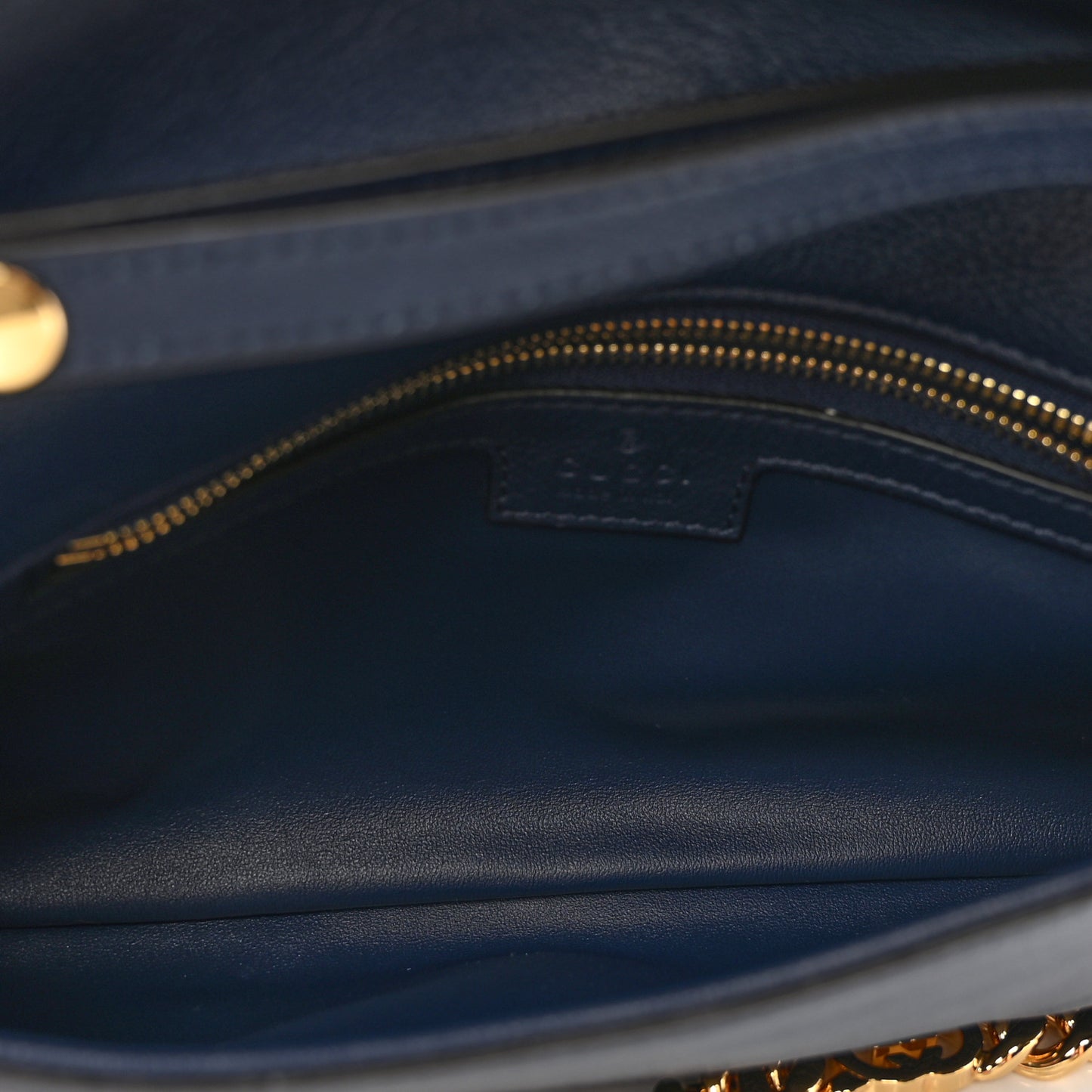 Roxy Calfskin Blondie Chain Shoulder Flap Bag Blue Agata