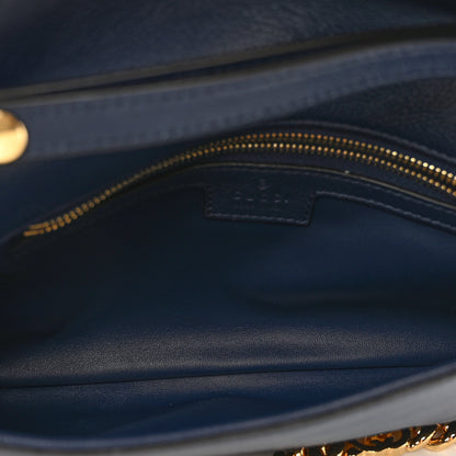 Gucci Roxy Calfskin Blondie Chain Shoulder Flap Bag Blue Agata 5 of 9