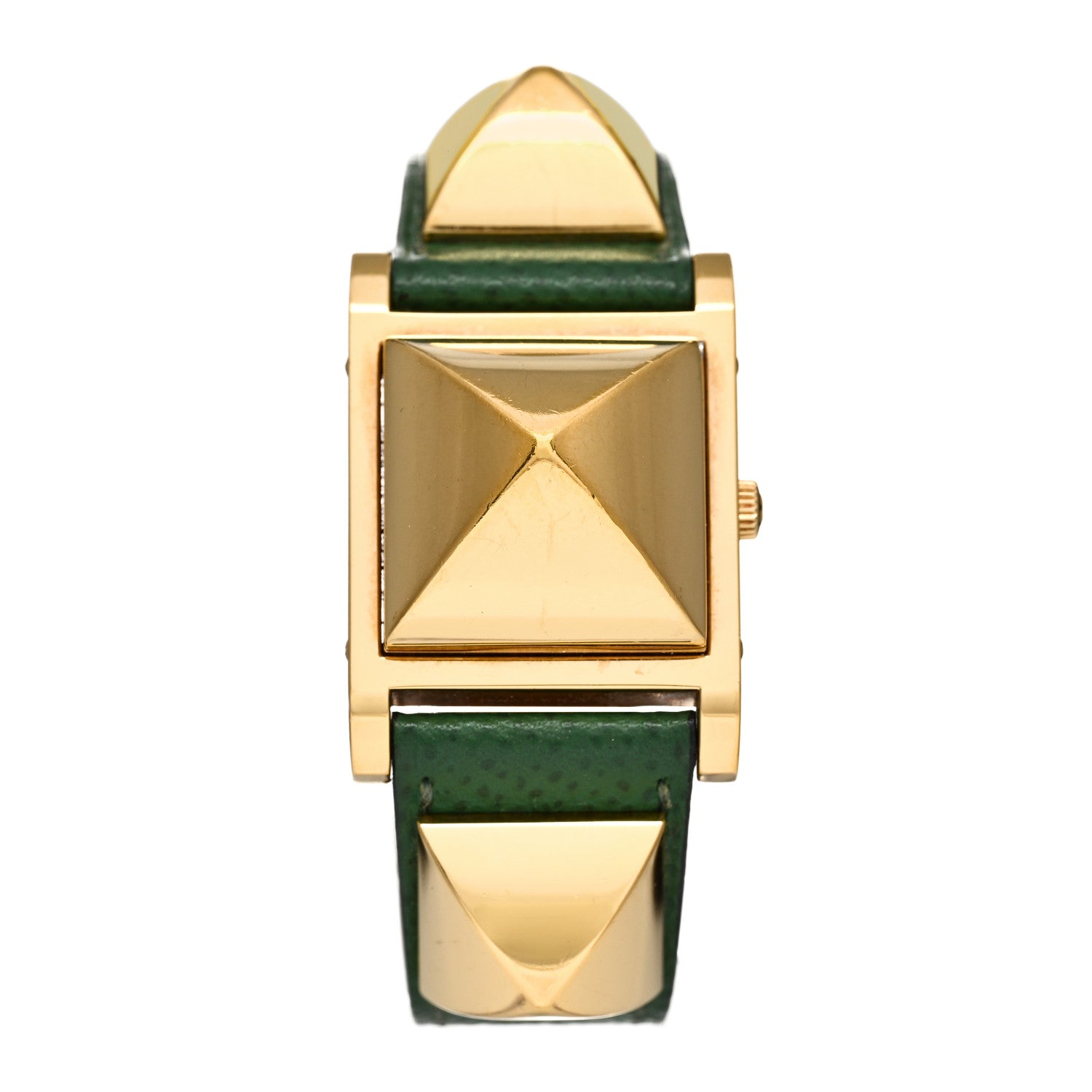 Hermes Stainless Steel Courchevel 23mm Medor Quartz Watch Vert Clair 1 of 5