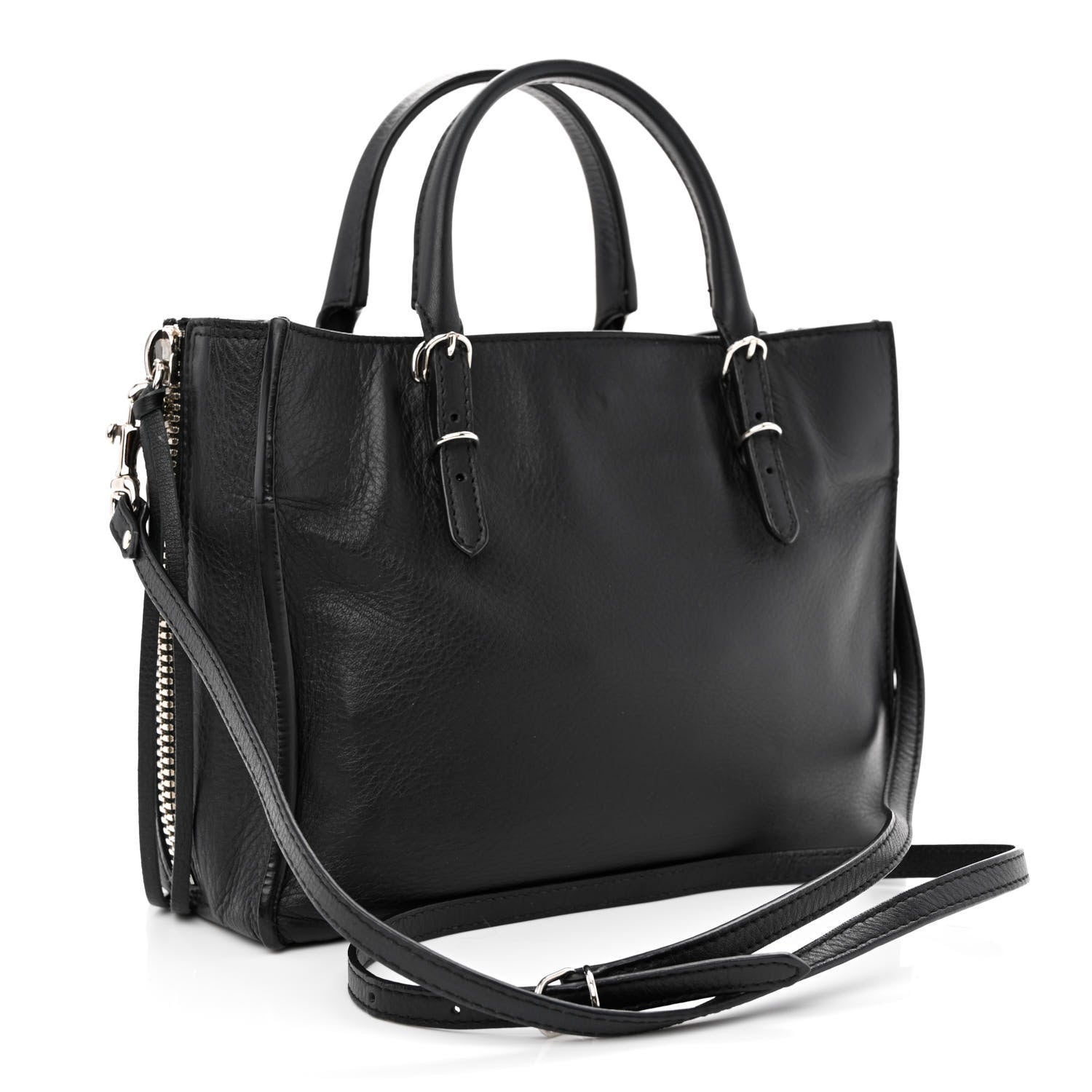 Balenciaga Calfskin Papier Mini A4 Zip Around Tote Black 4 of 12