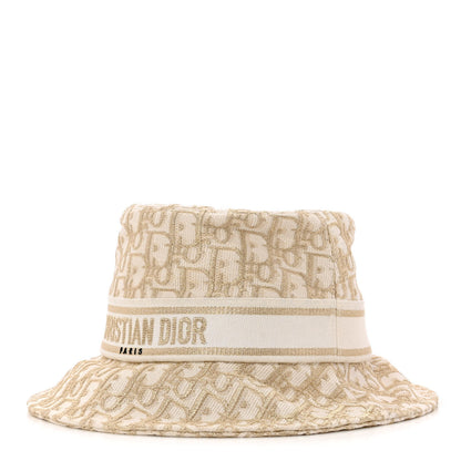 Christian Dior Oblique Bucket Hat 56 Beige 1 of 9