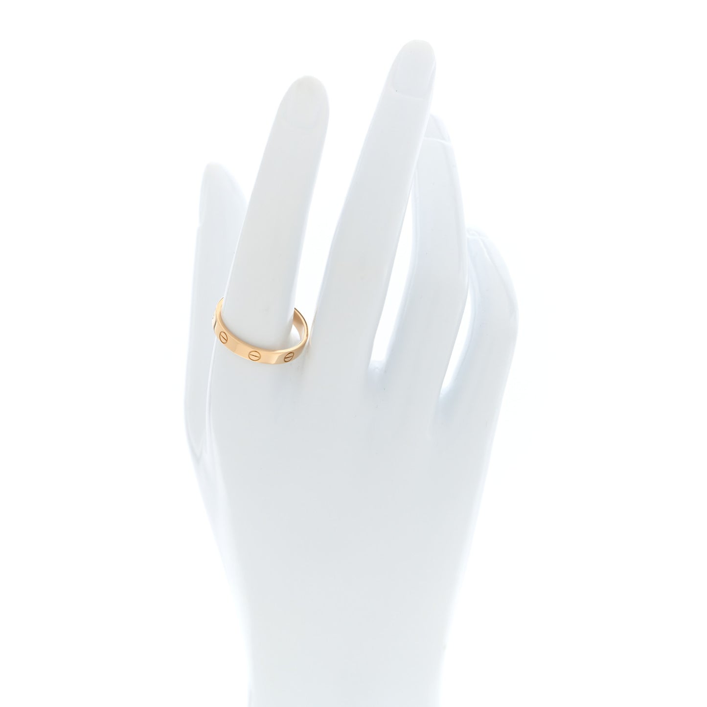 18K Pink Gold 3.5mm LOVE Wedding Band Ring 61 9.5