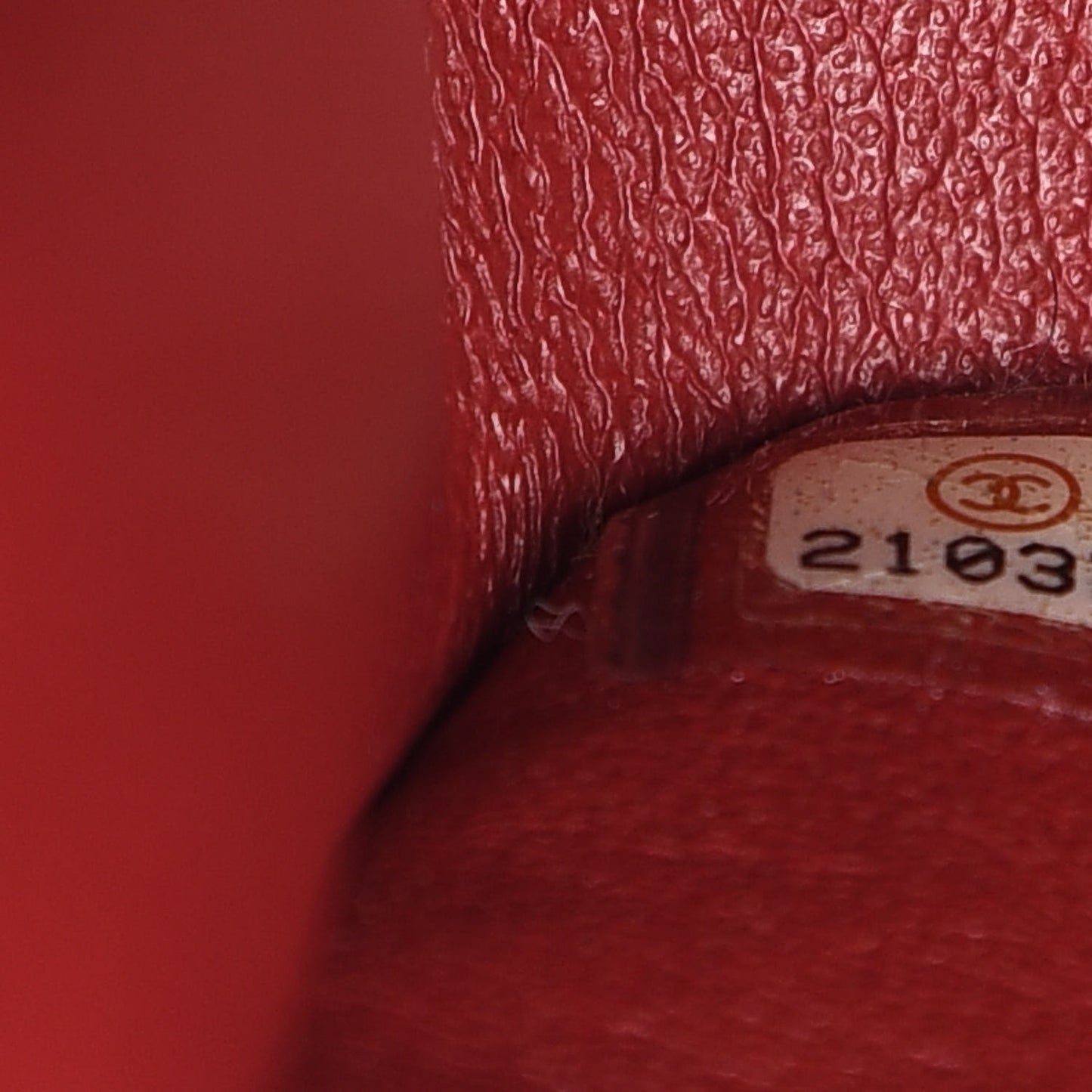 Lambskin Chevron Quilted Medium Double Flap Dark Red