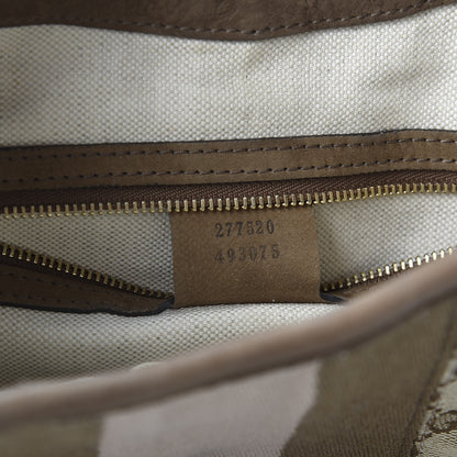 Gucci Monogram Web Medium Jackie O Hobo Brown 8 of 9