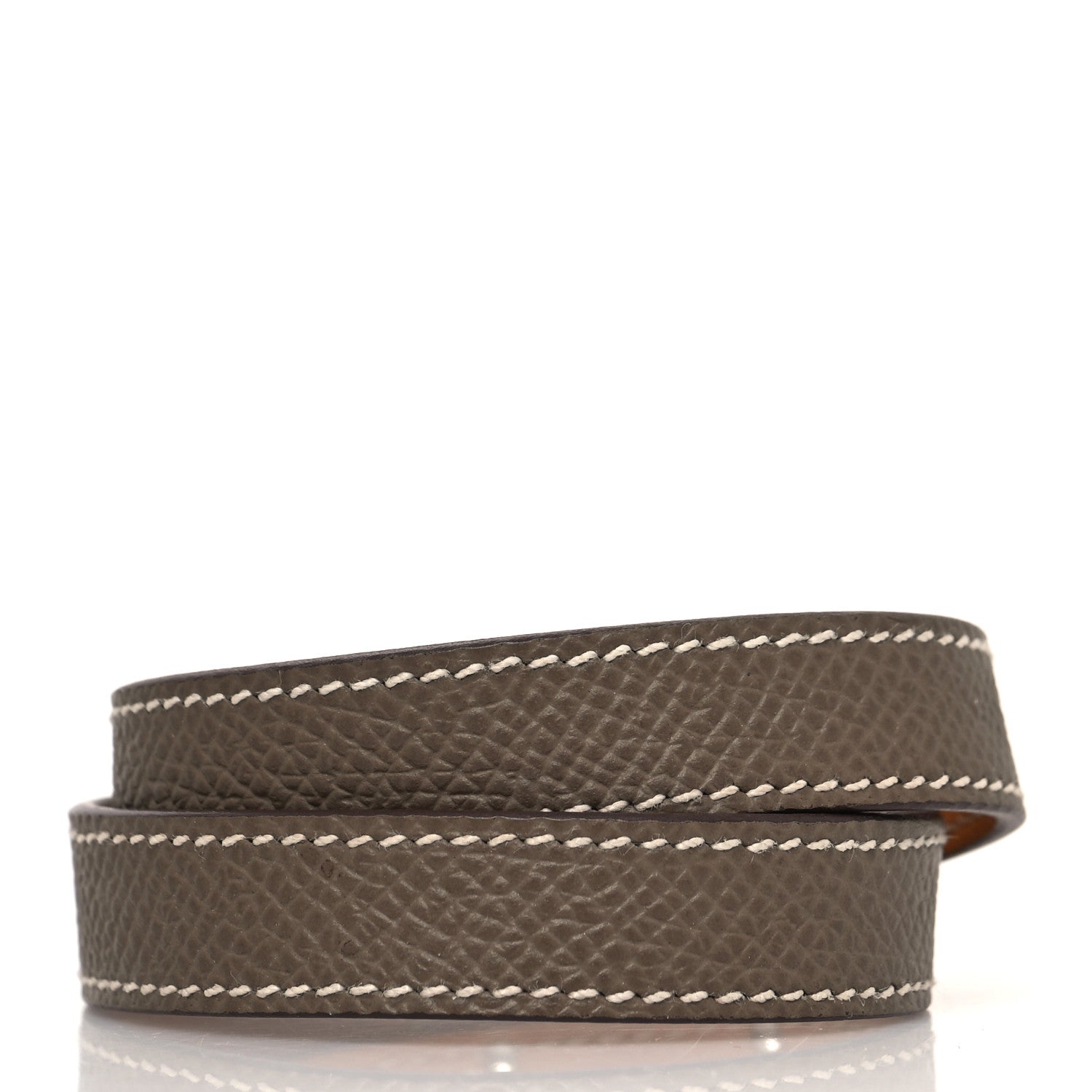 Hermes Epsom Kelly Double Tour Bracelet T2 Etoupe 3 of 6