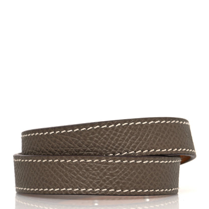 Hermes Epsom Kelly Double Tour Bracelet T2 Etoupe 3 of 6